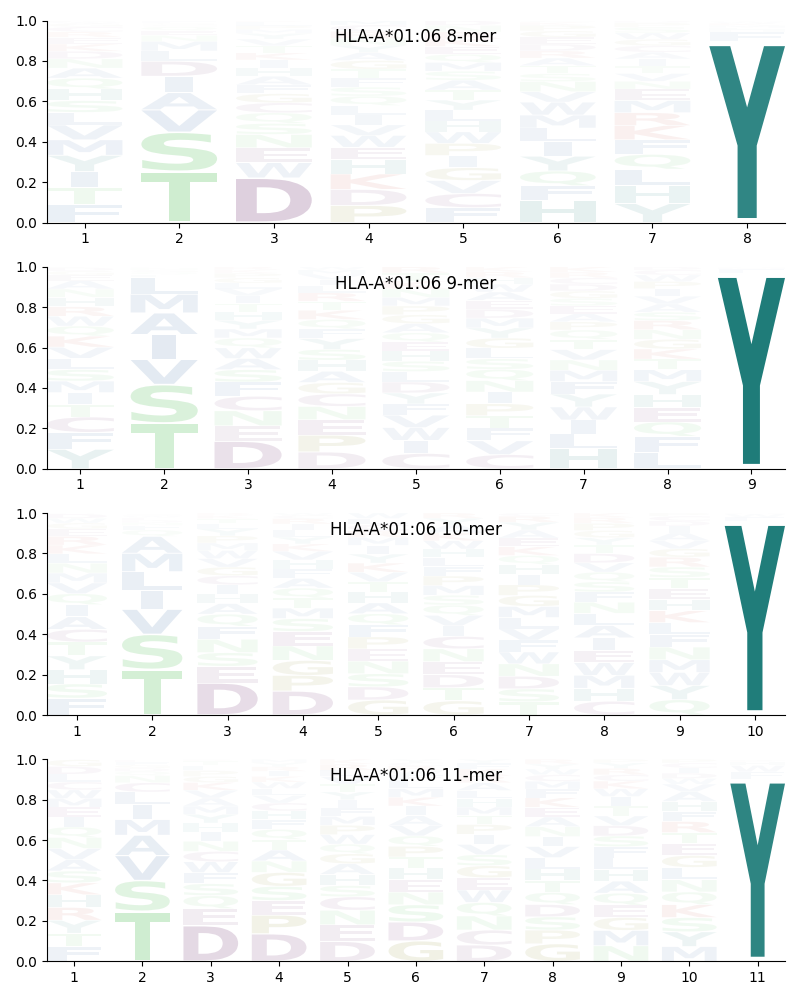 HLA-A*01:06 motif