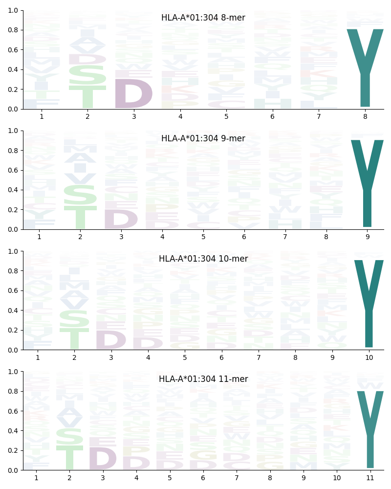 HLA-A*01:304 motif