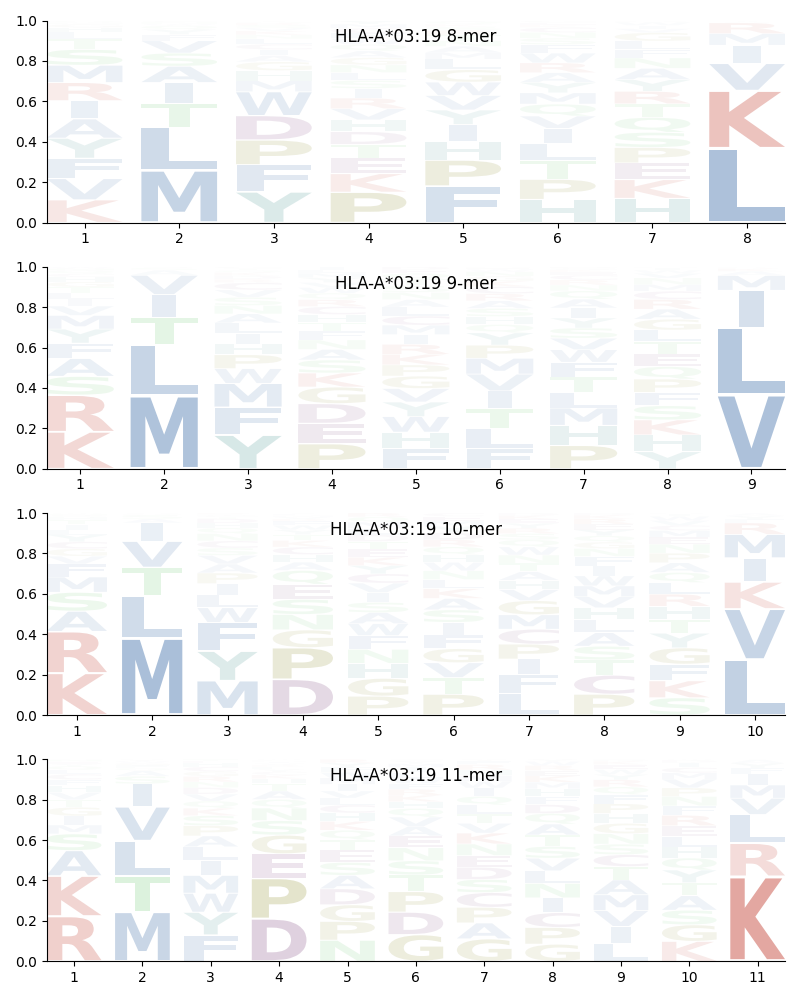 HLA-A*03:19 motif