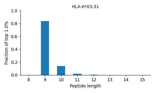 HLA-A*03:31 length distribution
