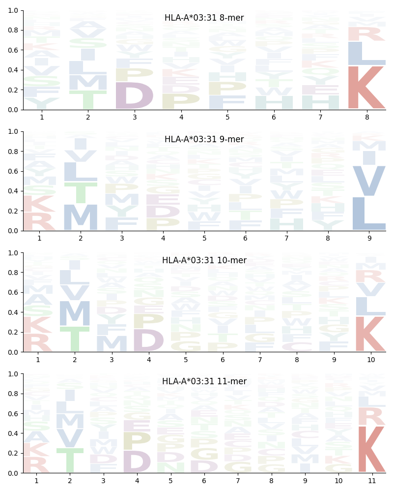 HLA-A*03:31 motif