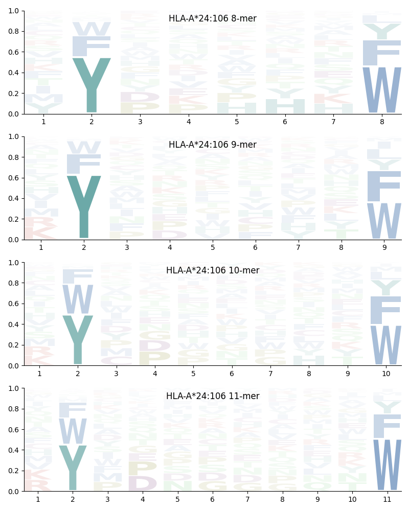 HLA-A*24:106 motif