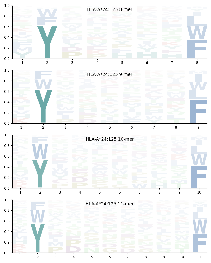 HLA-A*24:125 motif