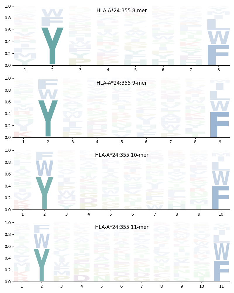 HLA-A*24:355 motif