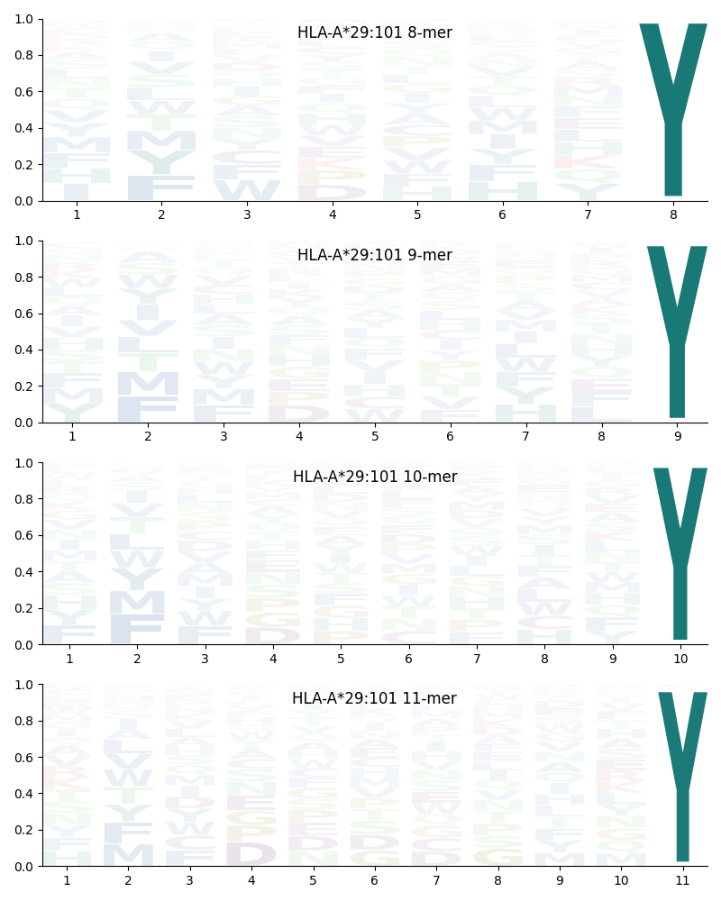 HLA-A*29:101 motif