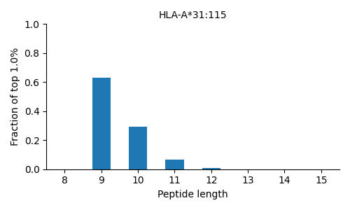 HLA-A*31:115 length distribution