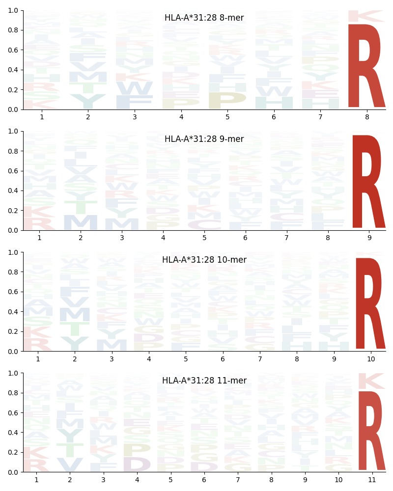 HLA-A*31:28 motif