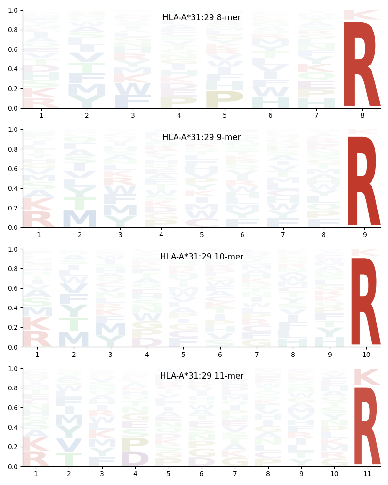 HLA-A*31:29 motif