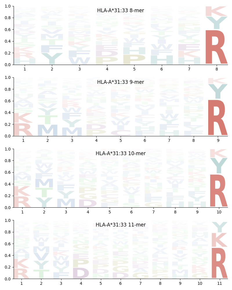 HLA-A*31:33 motif