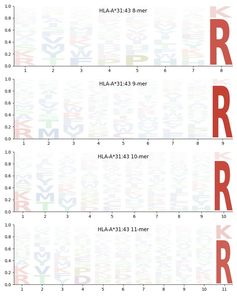 HLA-A*31:43 motif