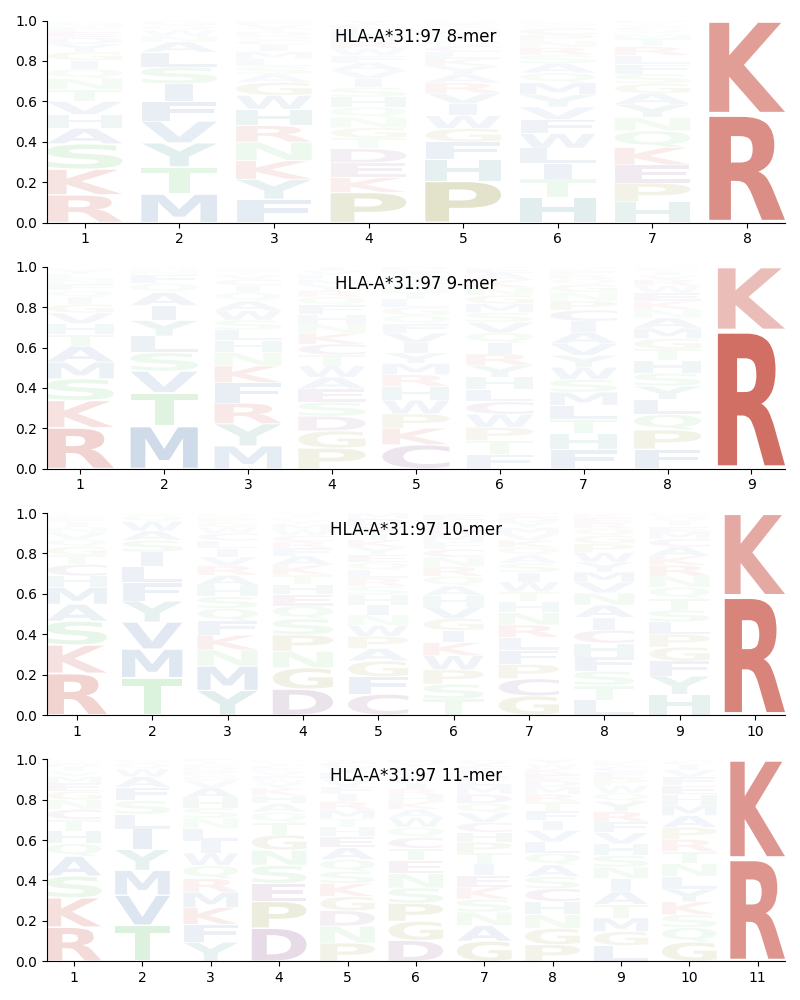 HLA-A*31:97 motif