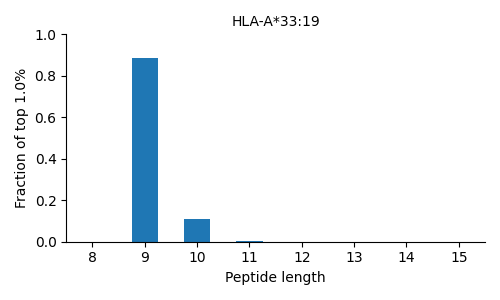 HLA-A*33:19 length distribution