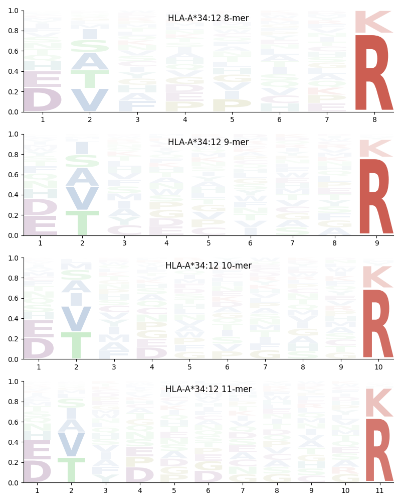 HLA-A*34:12 motif