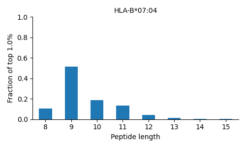 HLA-B*07:04 length distribution