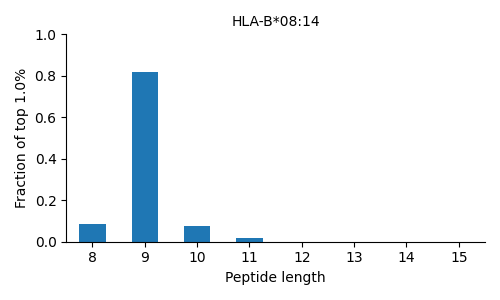HLA-B*08:14 length distribution