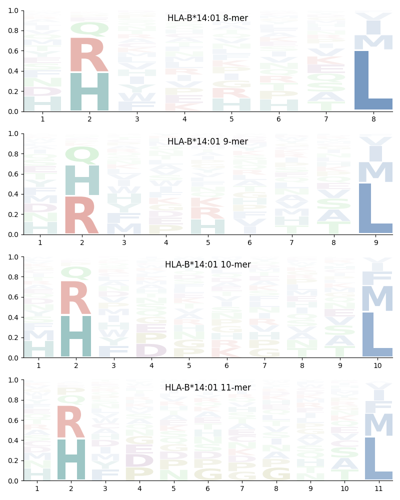 HLA-B*14:01 motif