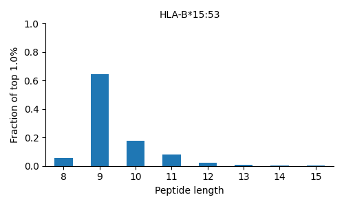 HLA-B*15:53 length distribution