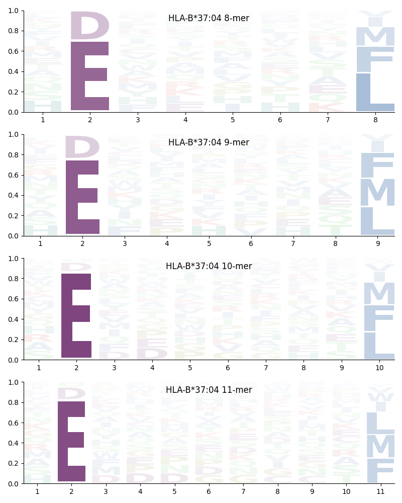 HLA-B*37:04 motif