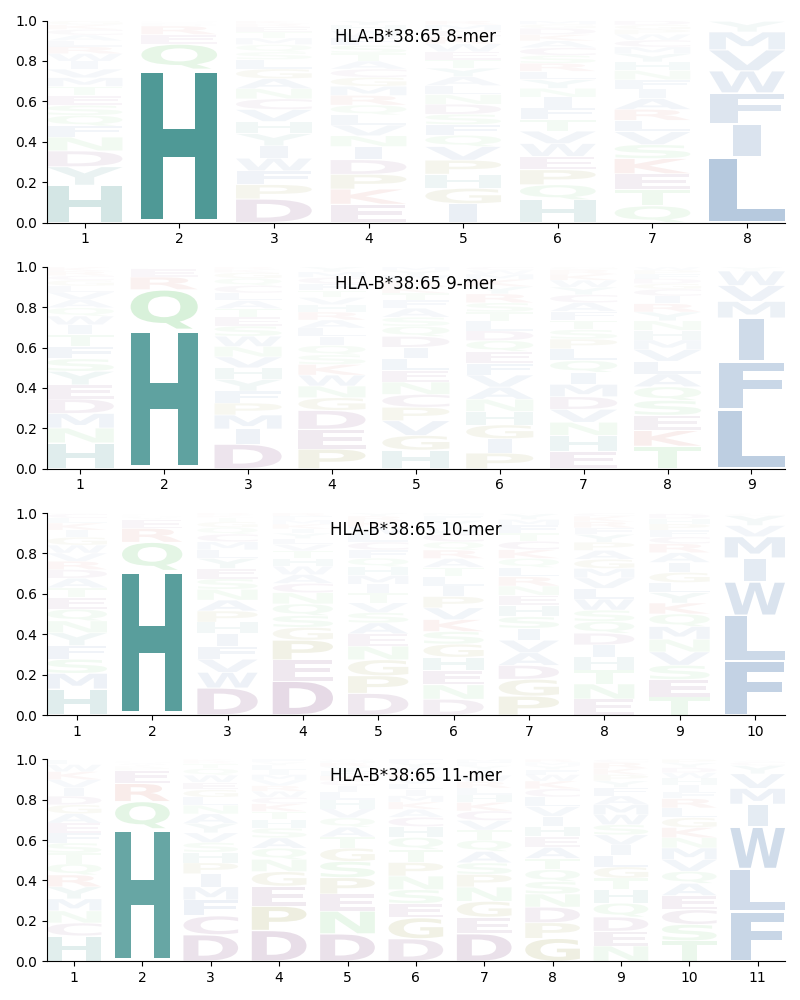 HLA-B*38:65 motif