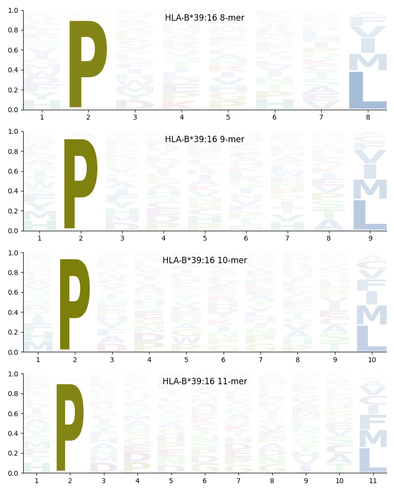 HLA-B*39:16 motif