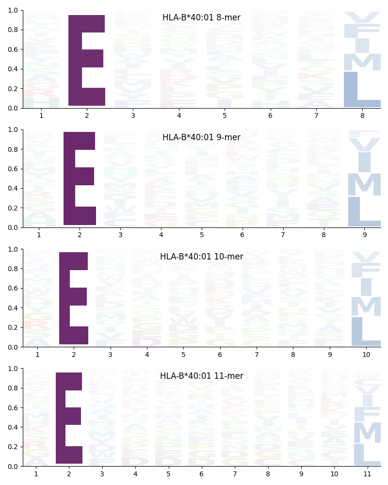 HLA-B*40:01 motif