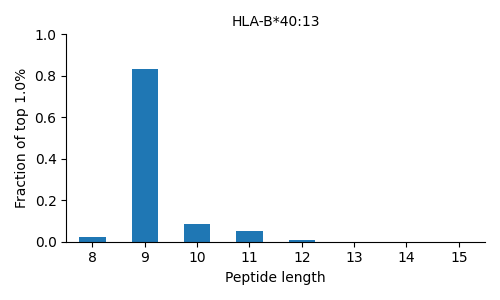HLA-B*40:13 length distribution