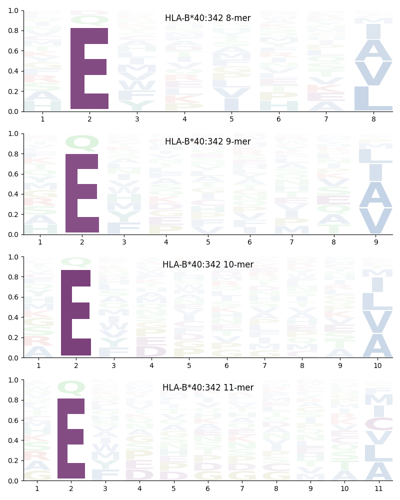 HLA-B*40:342 motif