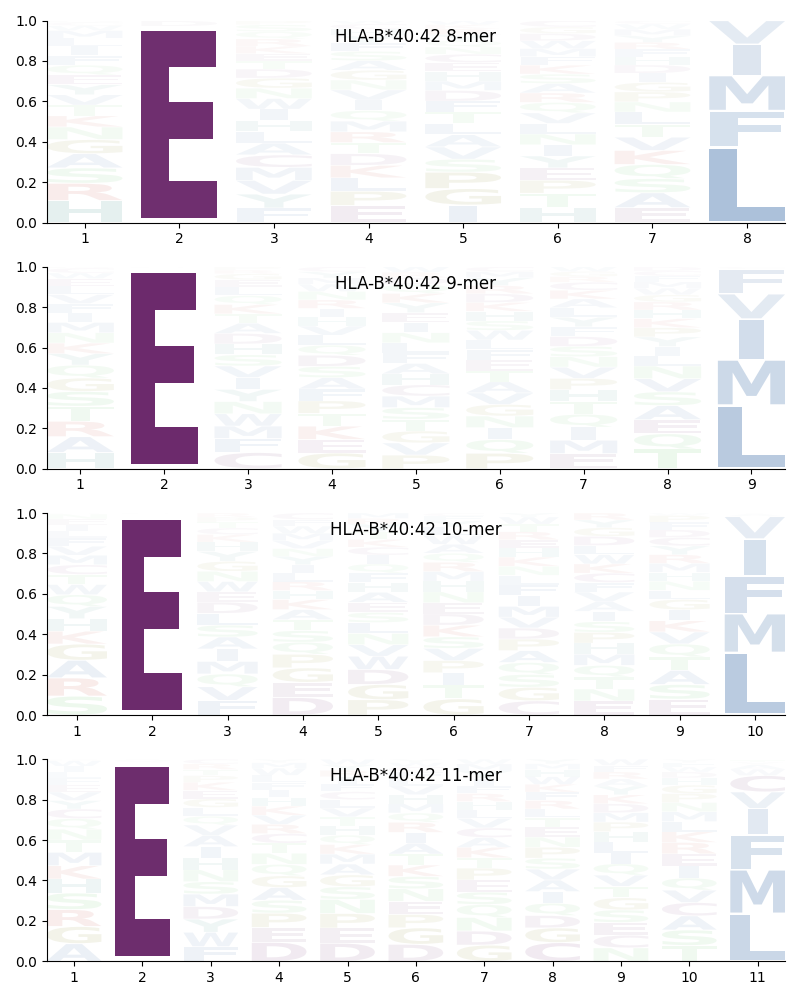 HLA-B*40:42 motif