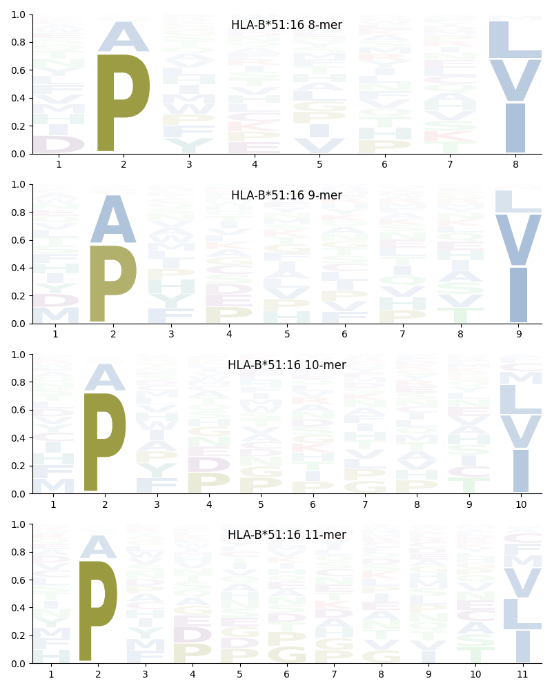 HLA-B*51:16 motif