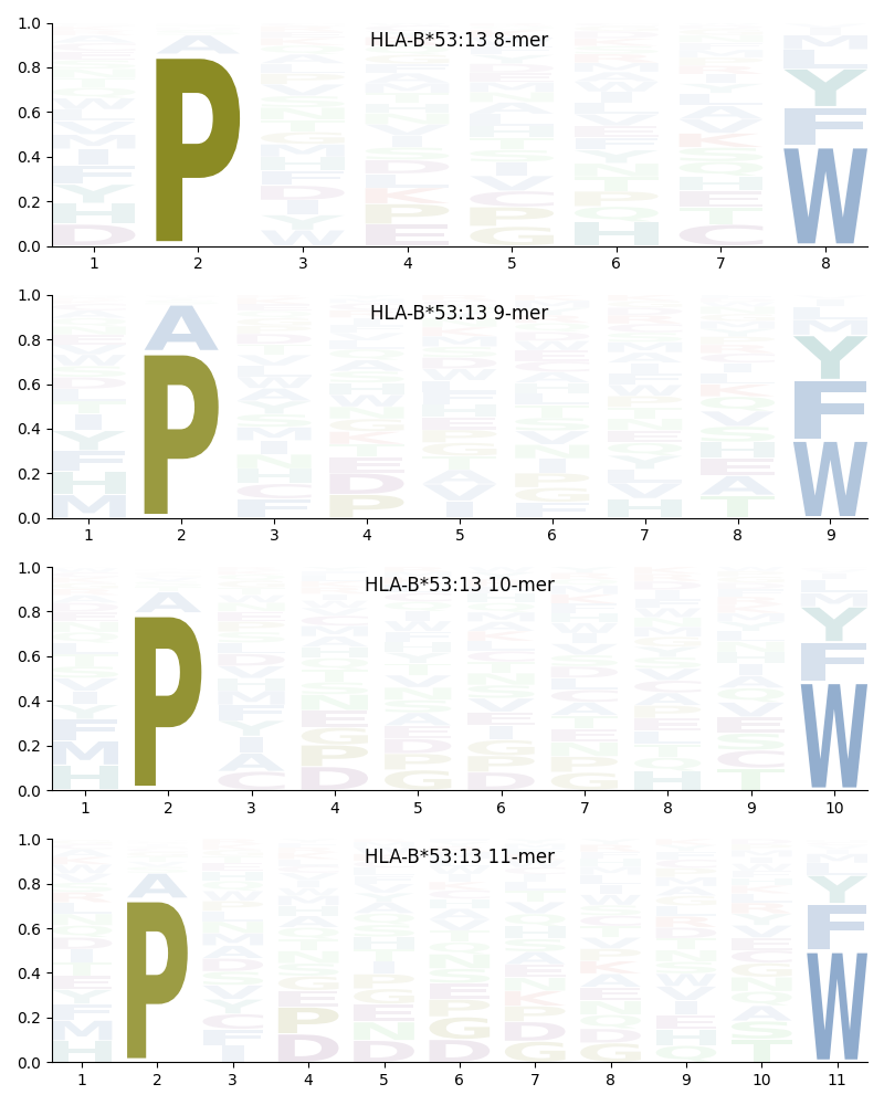 HLA-B*53:13 motif