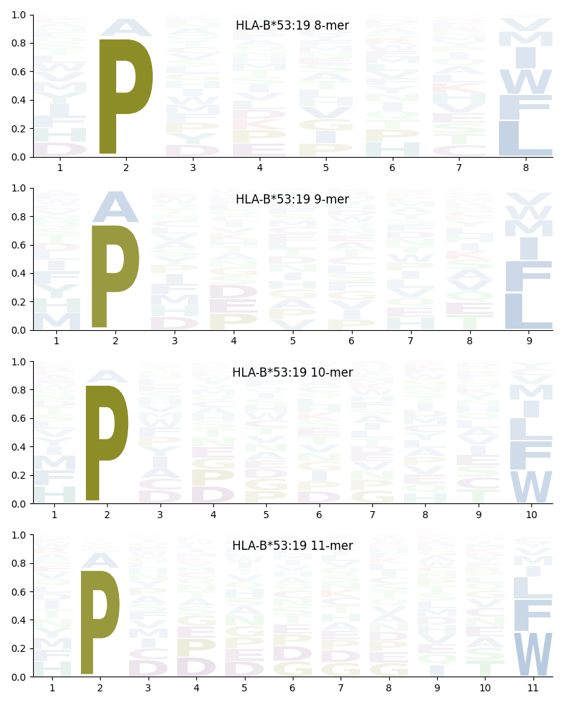 HLA-B*53:19 motif