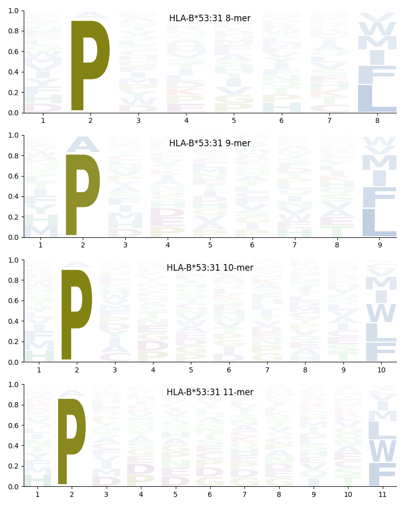 HLA-B*53:31 motif