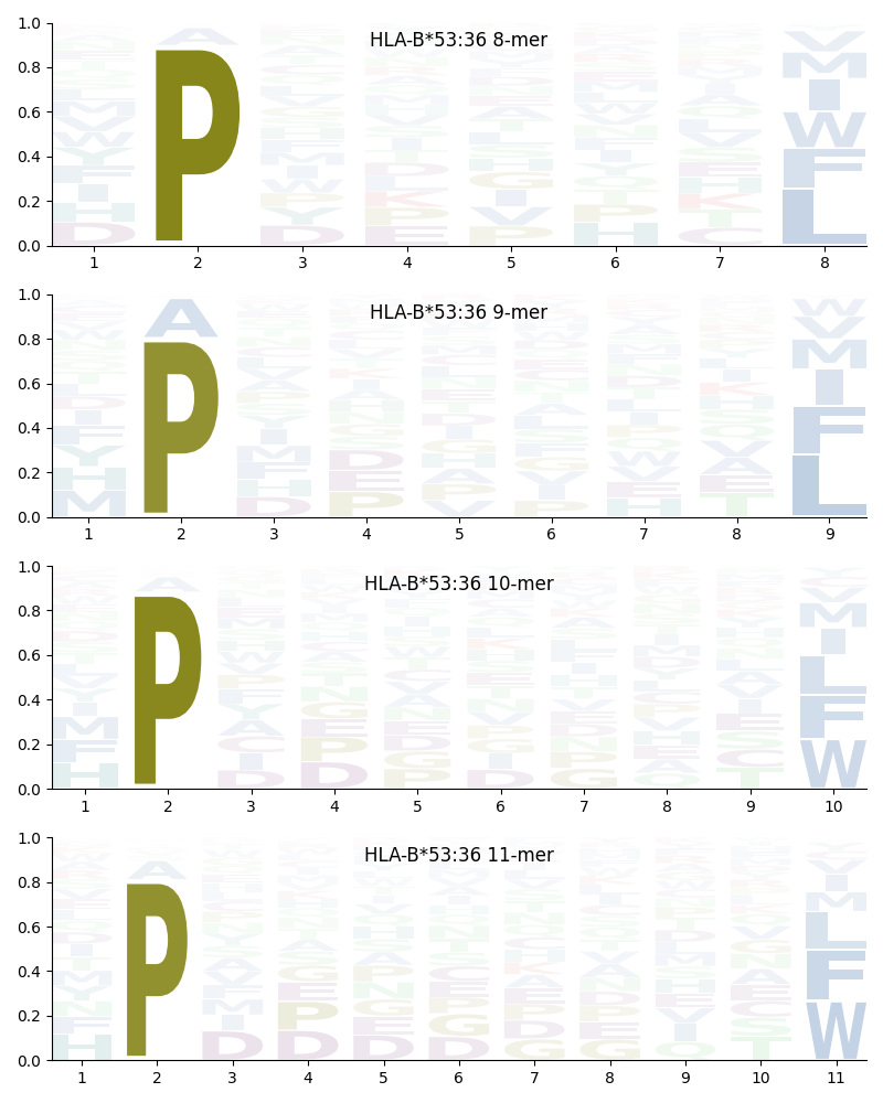 HLA-B*53:36 motif