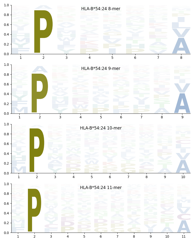 HLA-B*54:24 motif