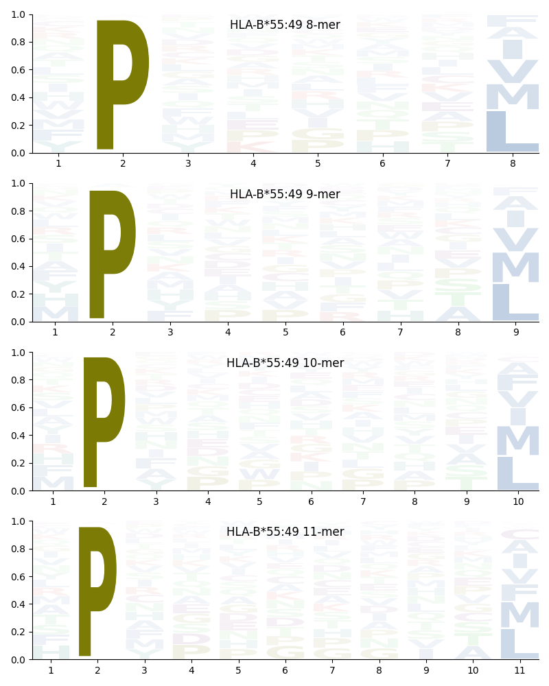 HLA-B*55:49 motif