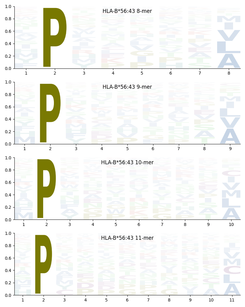 HLA-B*56:43 motif