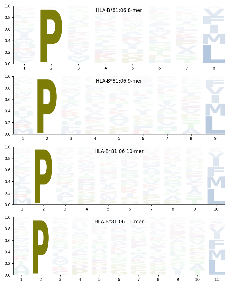 HLA-B*81:06 motif