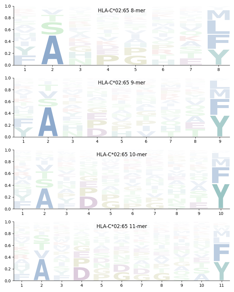 HLA-C*02:65 motif