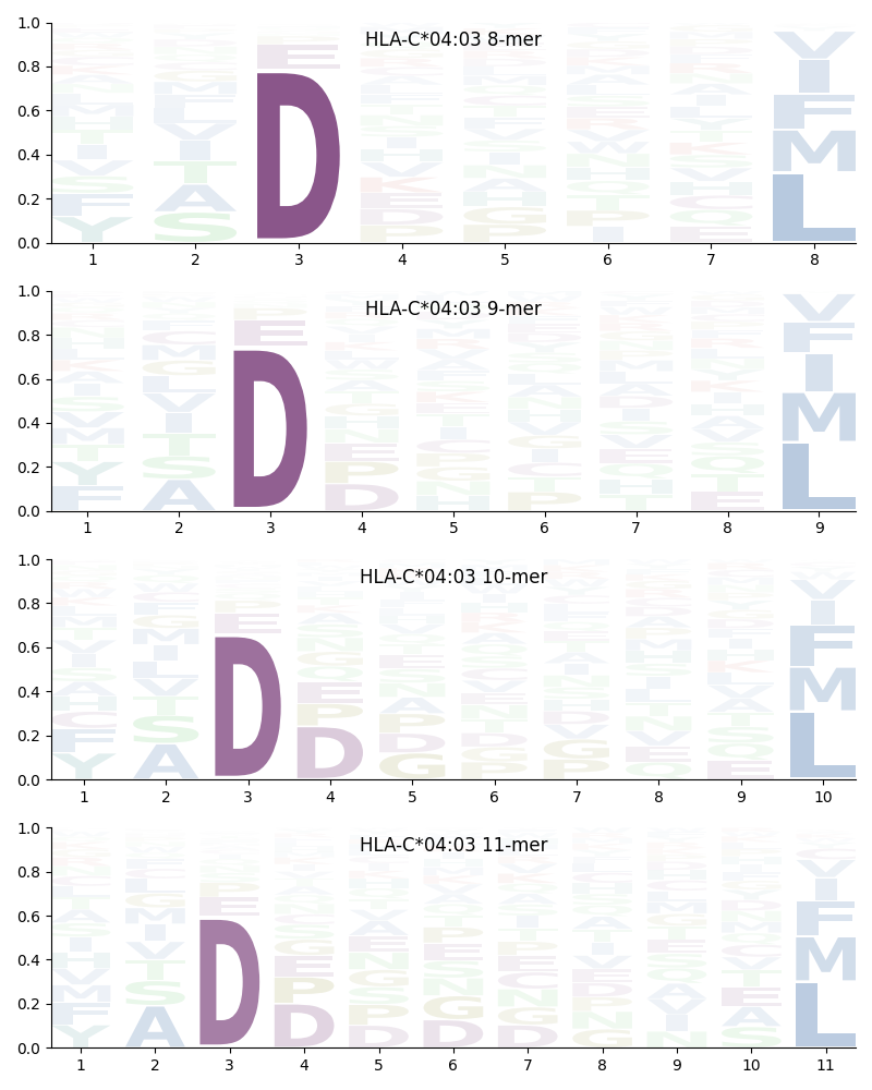 HLA-C*04:03 motif