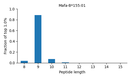 Mafa-B*155:01 length distribution