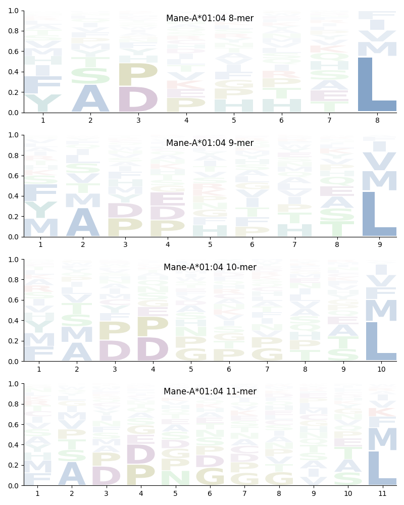 Mane-A*01:04 motif