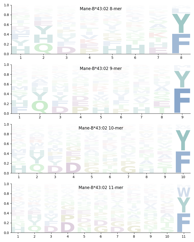 Mane-B*43:02 motif