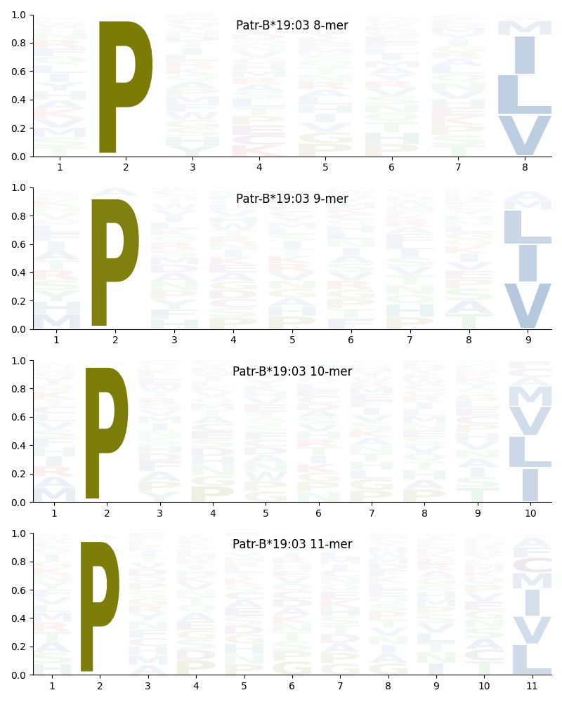Patr-B*19:03 motif