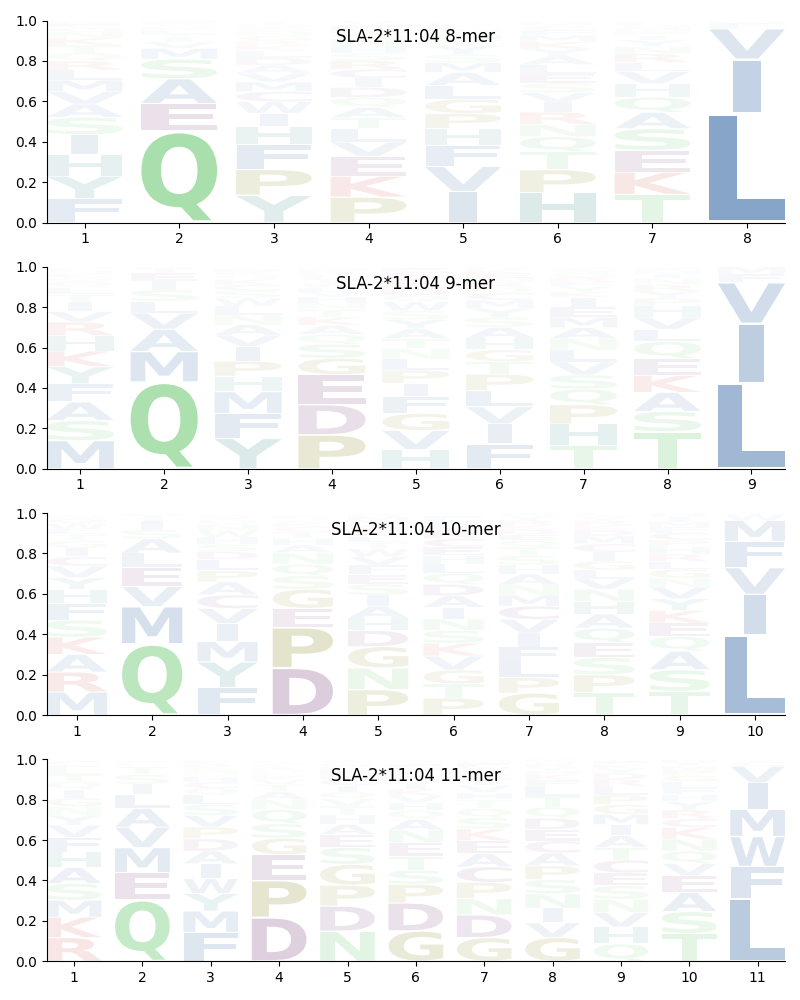 SLA-2*11:04 motif